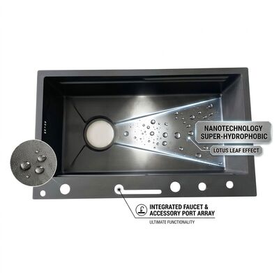 ভালো দাম 33 Inch Undermount Double Bowl Kitchen Sink 50/50 SUS304 18 Gauge with Bottom Grids অনলাইন