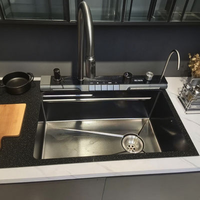 ড্রেনবোর্ড সহ স্টেইনলেস স্টীল রান্নাঘর সিঙ্ক