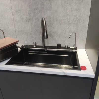 উচ্চ নির্ভুলতা সিএনসি মেশিনযুক্ত তাপ-প্রতিরোধী 316L স্টেইনলেস স্টিল রান্নাঘর সিঙ্ক 250-300 মিমি বোল গভীরতা এবং 1.2-1.5 মিমি প্যানেল বেধ সঙ্গে