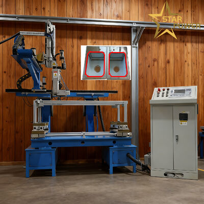 সিএনসি উচ্চ-দক্ষতা সম্পন্ন ফ্ল্যাট চার-পার্শ্বযুক্ত ওয়েল্ডিং মেশিন, এক-ক্লিক স্টার্ট এবং ধাতু তৈরির জন্য নির্ভুল ওয়েল্ডিং