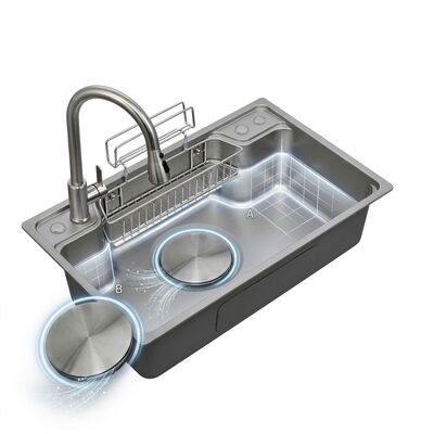 ভালো দাম Farmhouse 33x22 Apron Front Kitchen Sink SUS304 Handmade Single Bowl 16 Gauge Deep Basin অনলাইন