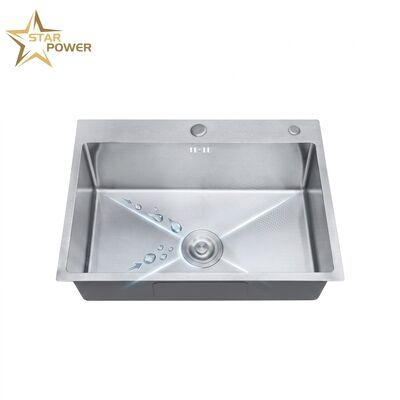 ভালো দাম Commercial 32 Inch Undermount Kitchen Sink SUS304 16 Gauge Single Bowl with Drainboard অনলাইন