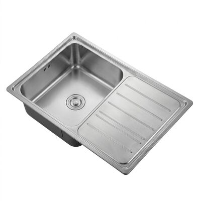 ভালো দাম Workstation 30x18 Kitchen Sink SUS304 16 Gauge Single Bowl with Drainboard অনলাইন