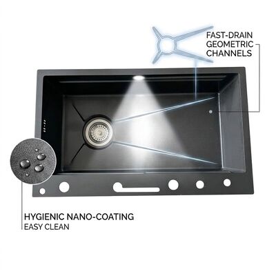 ভালো দাম Drop-In 32x19 Double Bowl Kitchen Sink SUS304 18 Gauge with Faucet Holes অনলাইন