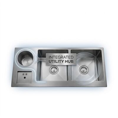 ভালো দাম 27 Inch Undermount Single Bowl Kitchen Sink 16 Gauge with Cutting Board Set অনলাইন