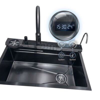 ভালো দাম 32 Inch PVD Gunmetal Undermount Single Bowl Kitchen Sink 16 Gauge with Cutting Board অনলাইন
