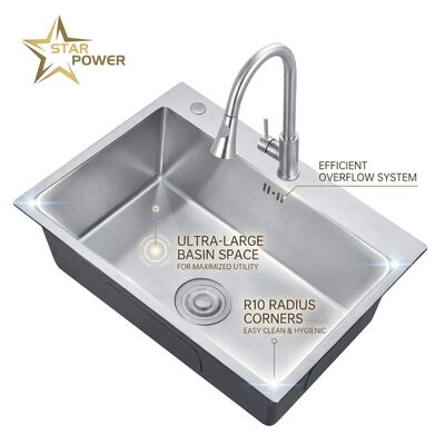 ভালো দাম 16 Inch Round Undermount Bar Sink SUS304 18 Gauge Stainless Steel with Basket Strainer অনলাইন